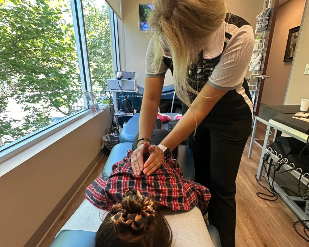 Chiropractic adjustment at Divine Healing Chiropractic in Laguna Niguel, CA