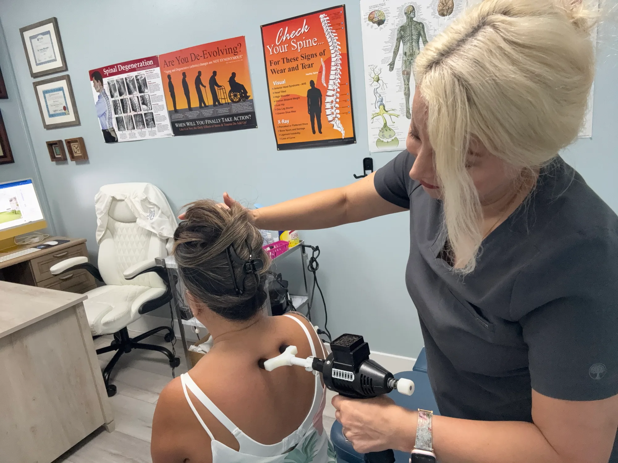 Chiropractic spinal adjustment for back pain relief at Divine Healing Chiropractic in Laguna Niguel, CA