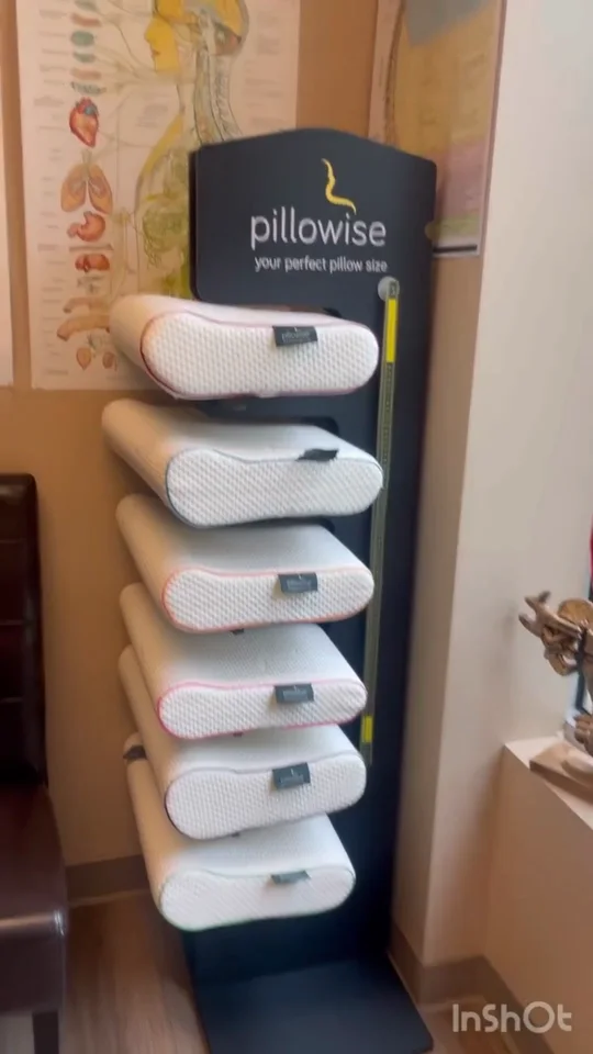 Getting fitted for a Pillowise pillow at Divine Healing Chiropractic
